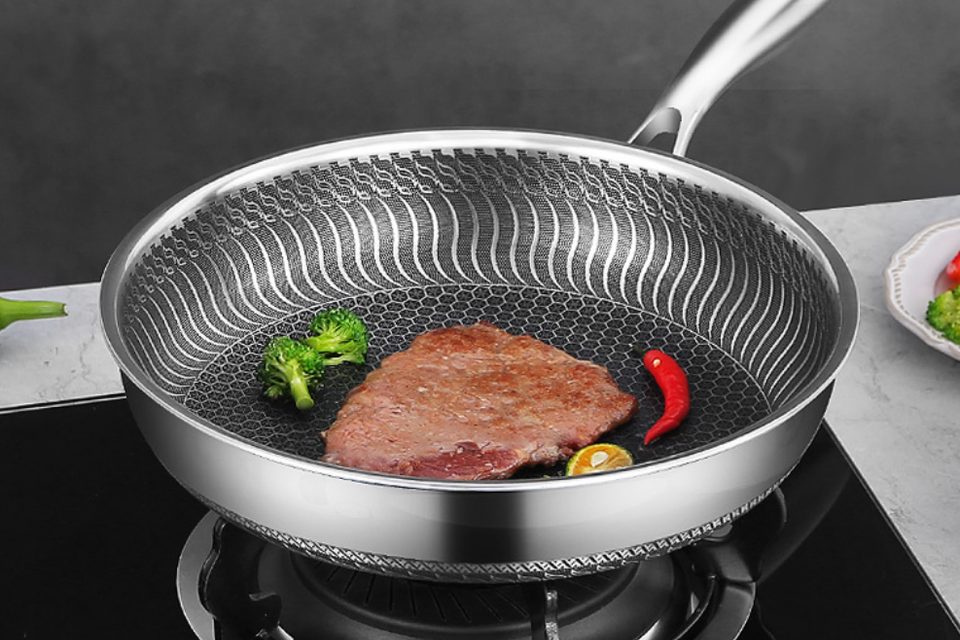  2 stainless steel pan 
