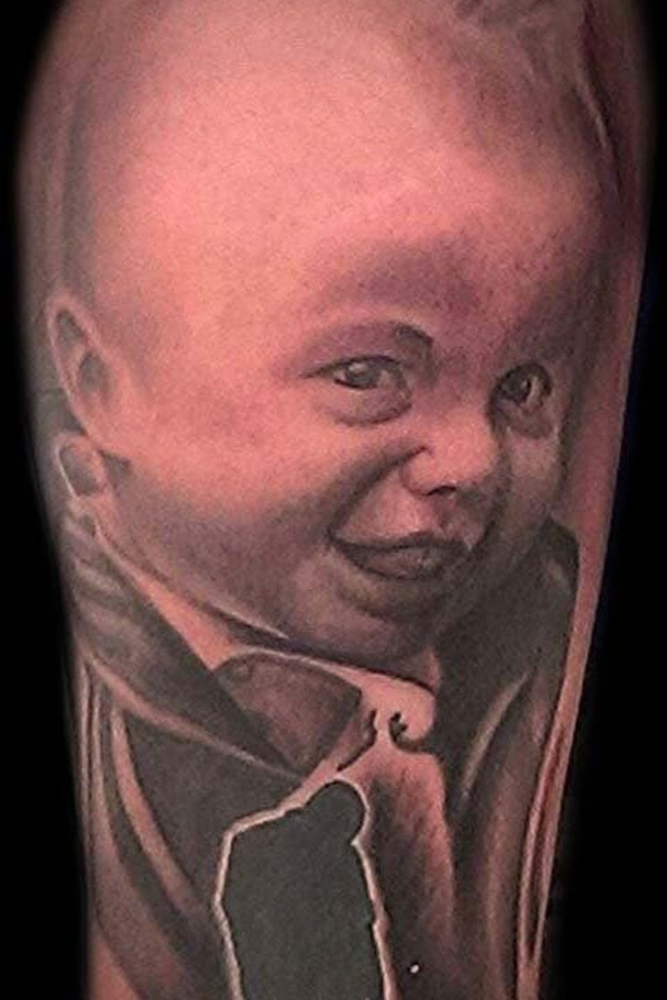 Josh father son silhouette baby portrait