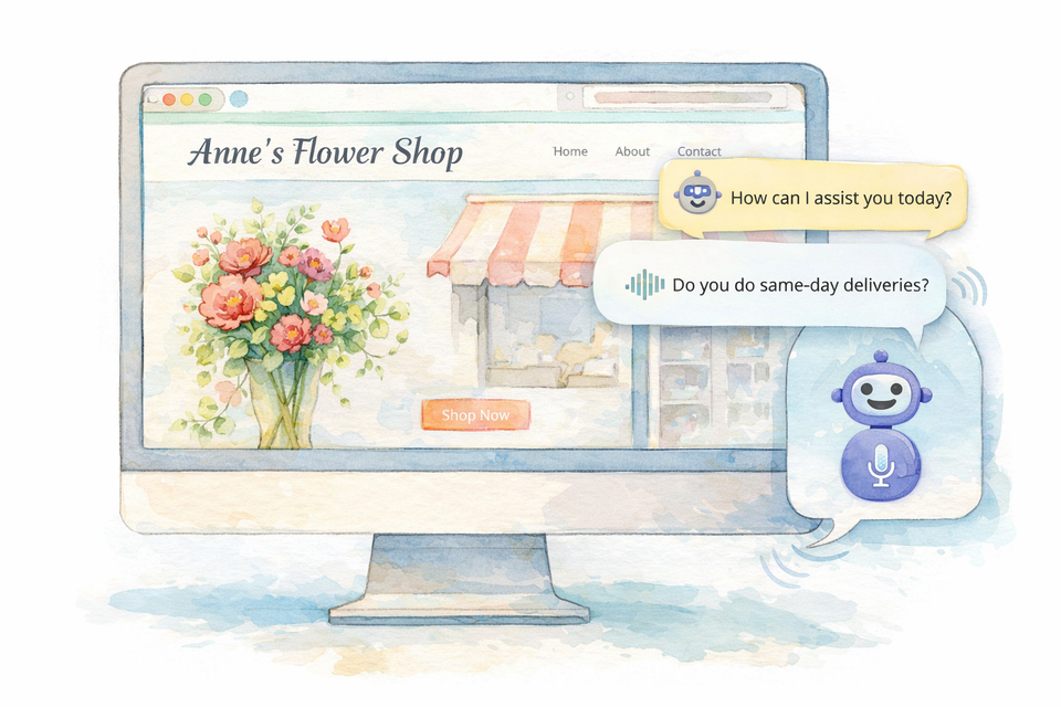 Website with chat