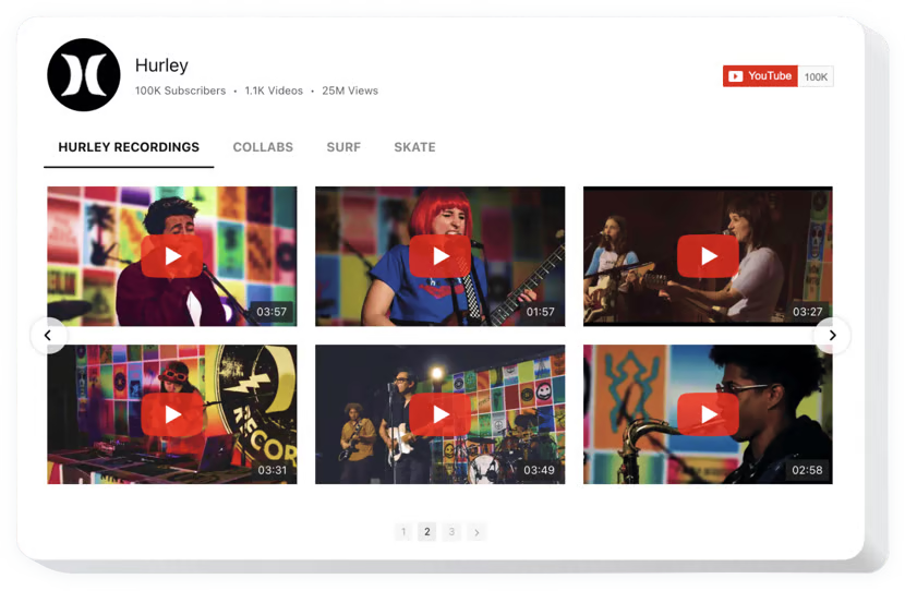 Youtube gallery webspace launcher