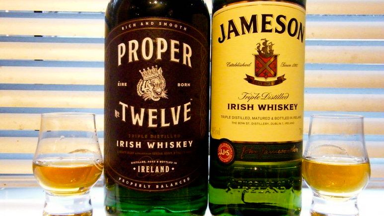 Jameson and proper 12 irish whiskey