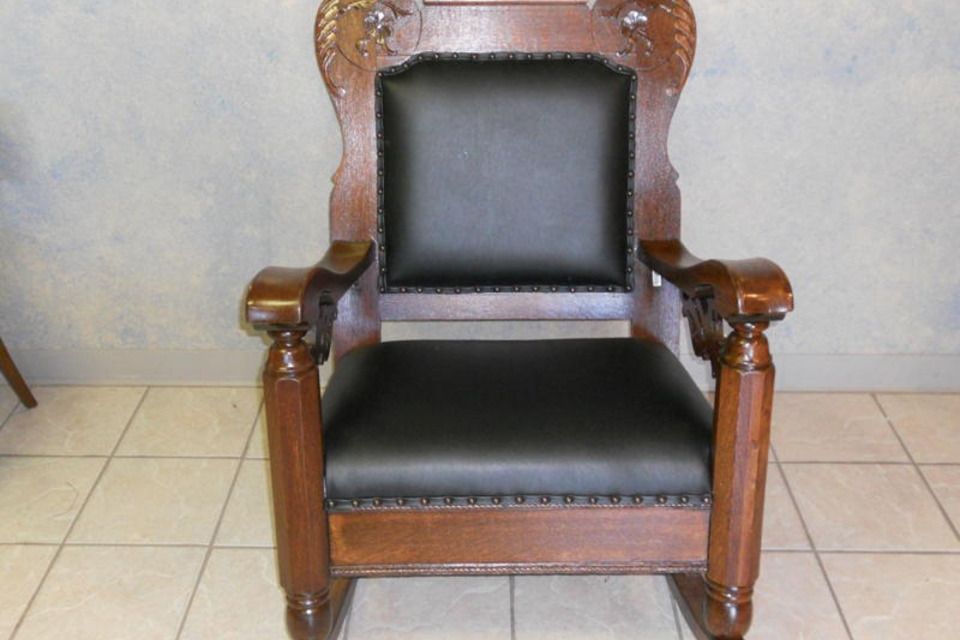 Wood black leather rocker20111107 29865 ub0ri9 0
