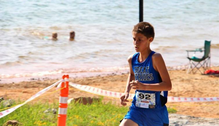Mikey running at forsyth county ms meet