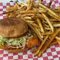 Double d's burger and fries