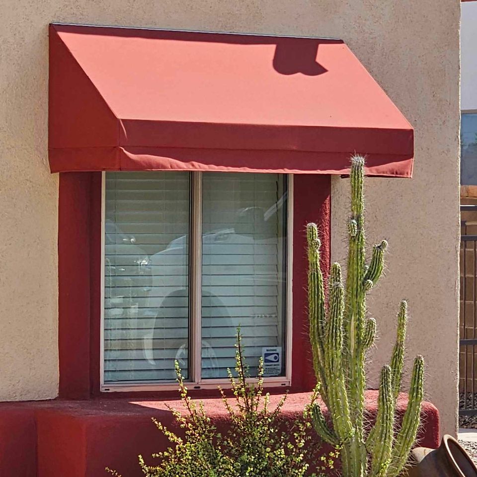 Red awning