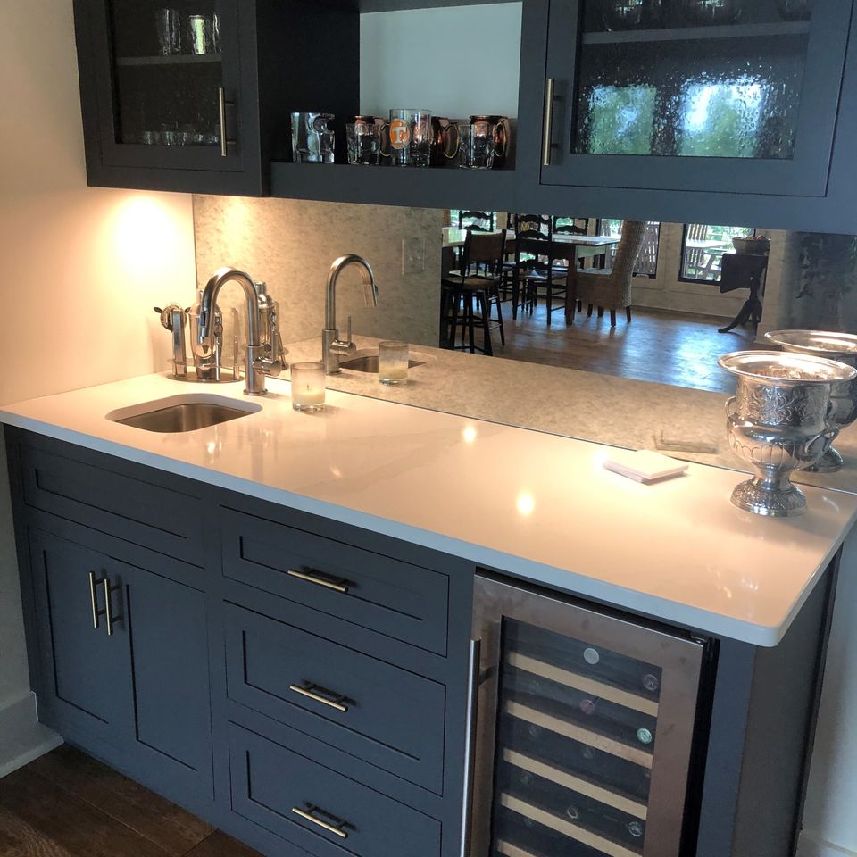 Antique mirror bar
