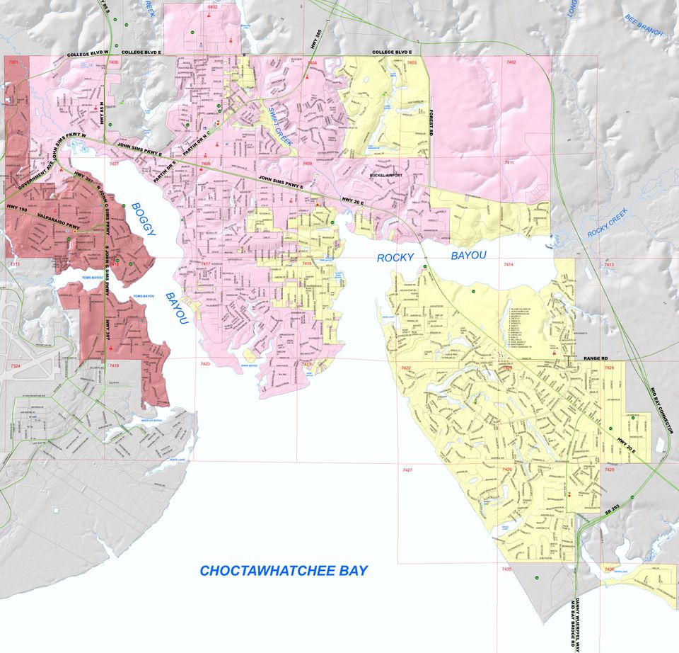Niceville valparaiso map c