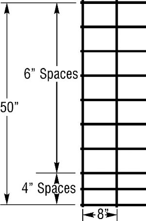Cattle panel spacing