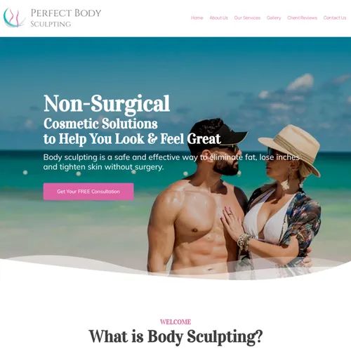 Body sculpting website design original