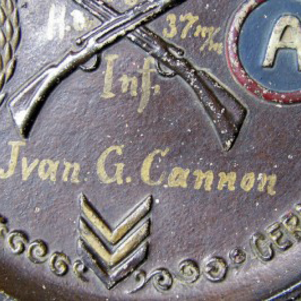 Id'ed wwi  cannon soldier's souvenir service plate files20170912 21035 170w7y4