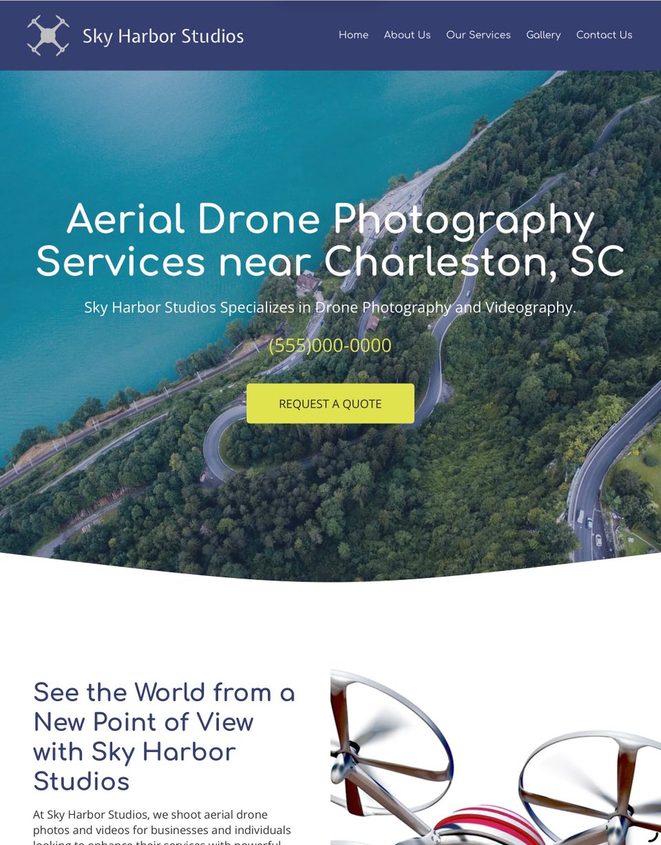 Sample photography website design by NoticeEdge
