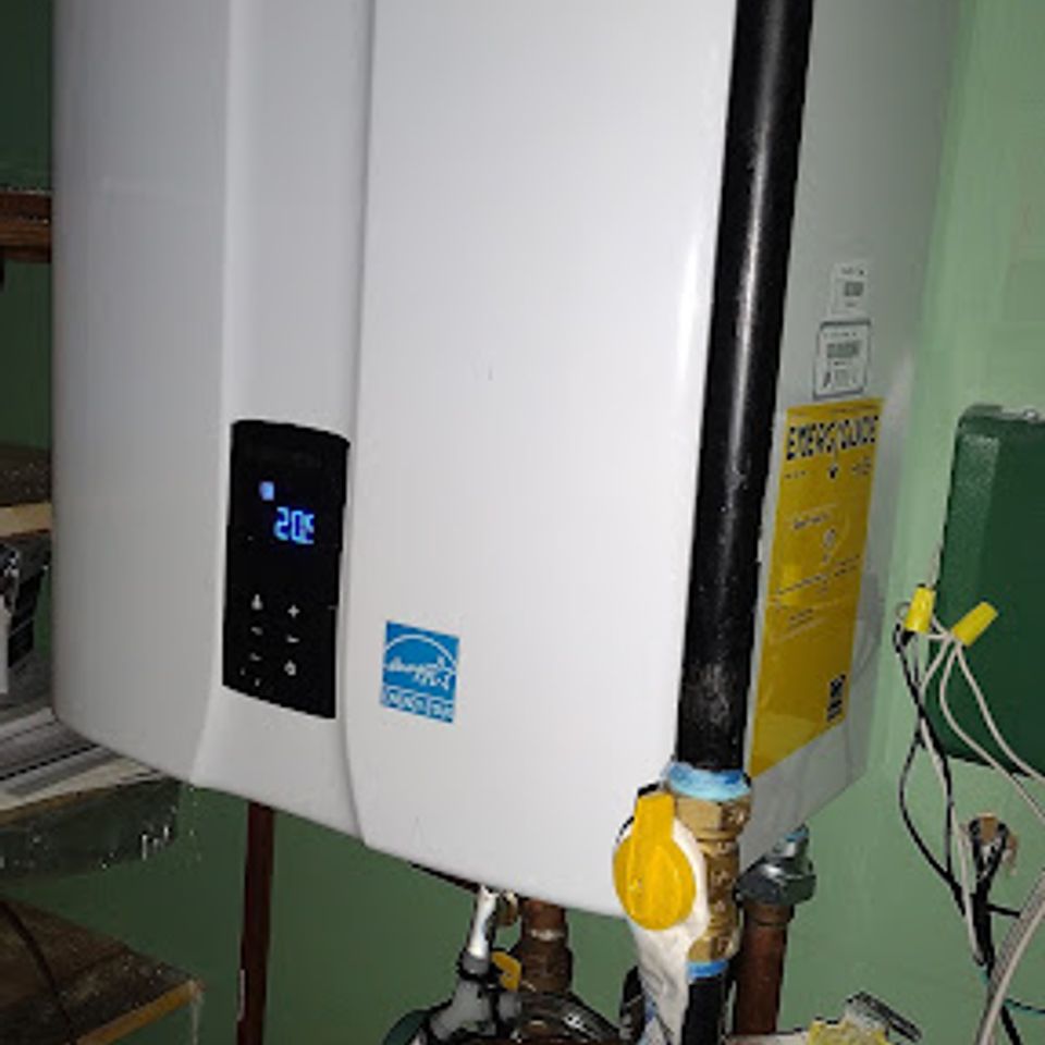 Tankless water heater installation