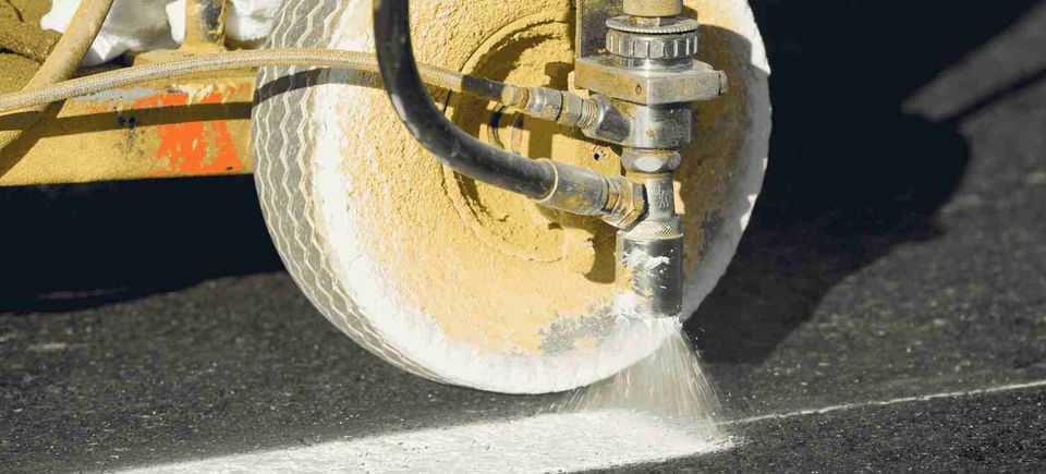 Stripping lines road