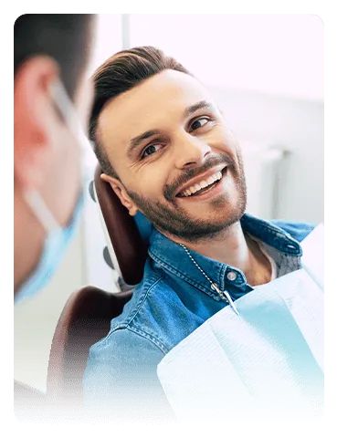 Smiling dental patient