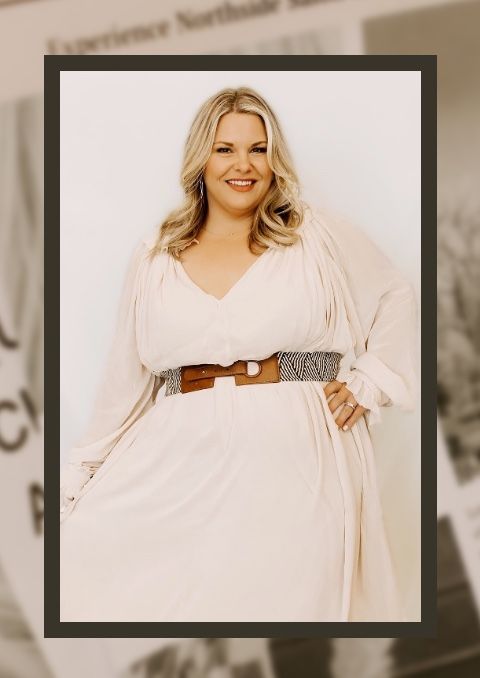 Emily full length   newspaper background.framed2