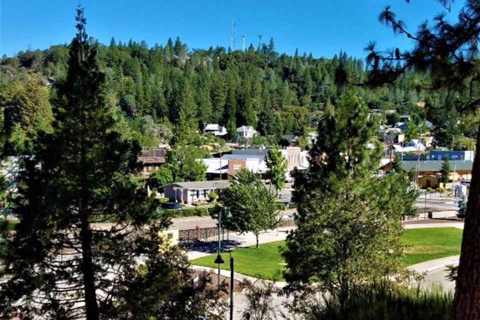 Looking down on historic