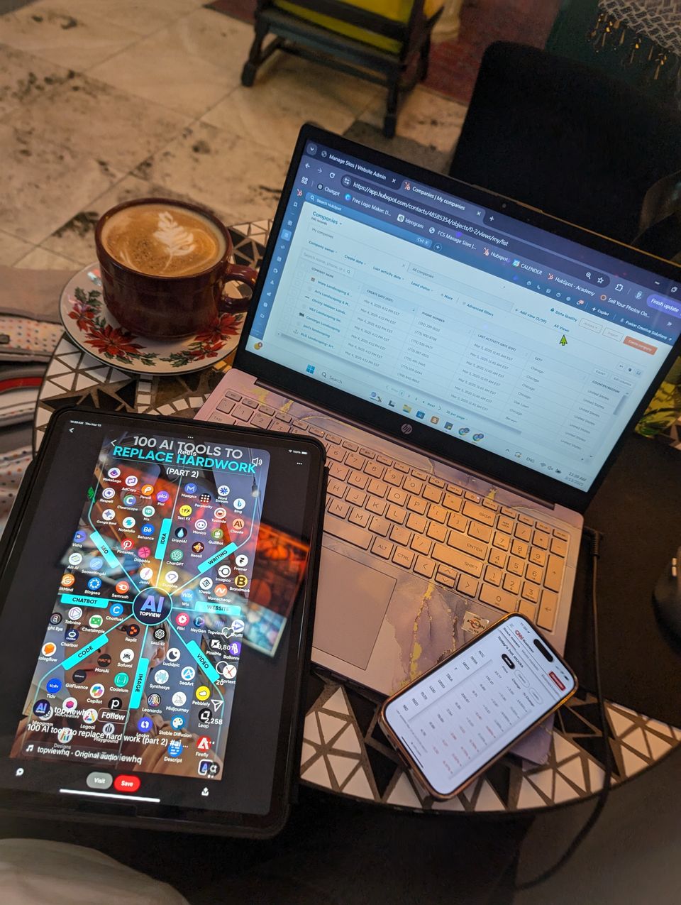 design on the go with a laptop, tablet and phone working smarter