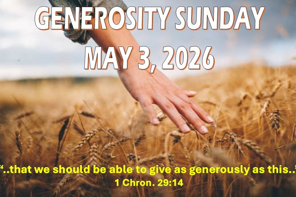 Generosity sunday 2