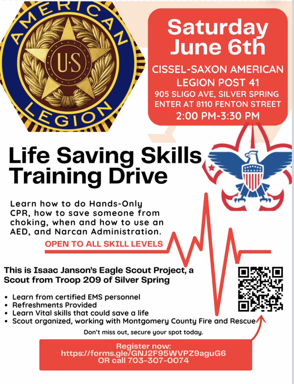 Life saving skills training