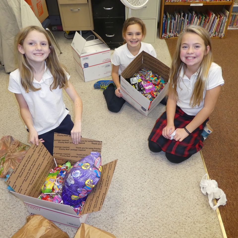 Candy to troops