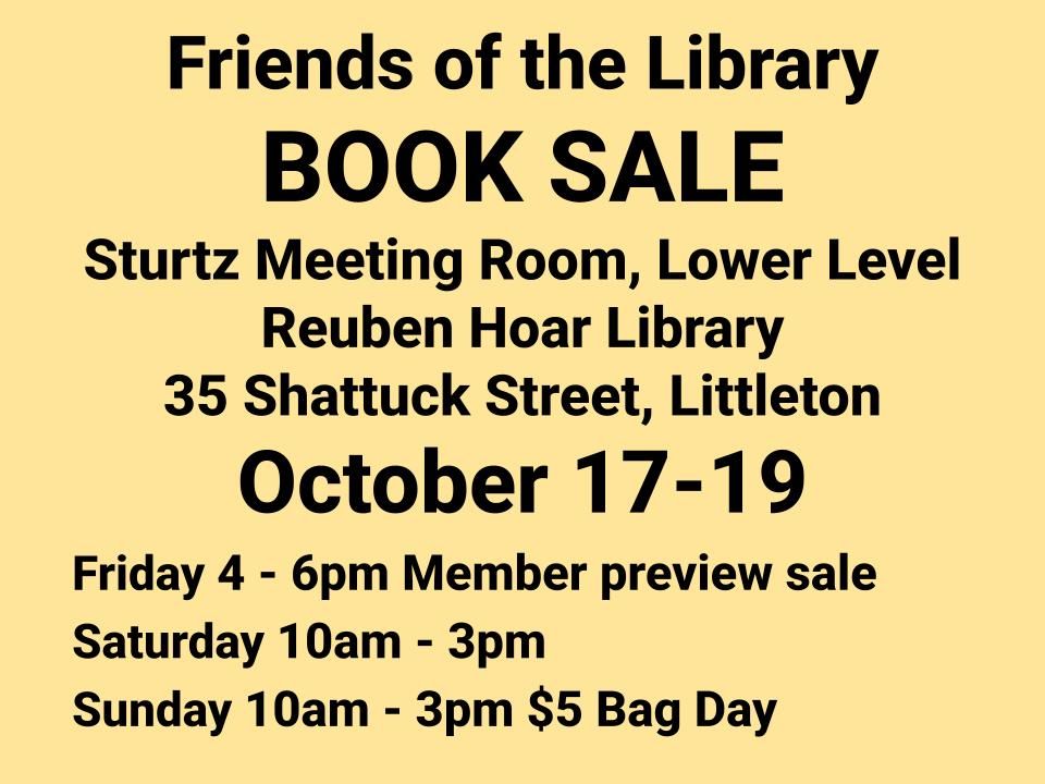 Reuben hoar library fall booksale!