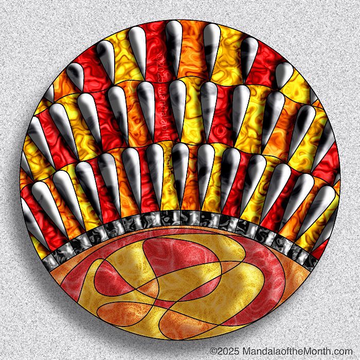 Feb 2025 mandala of month maureen frank