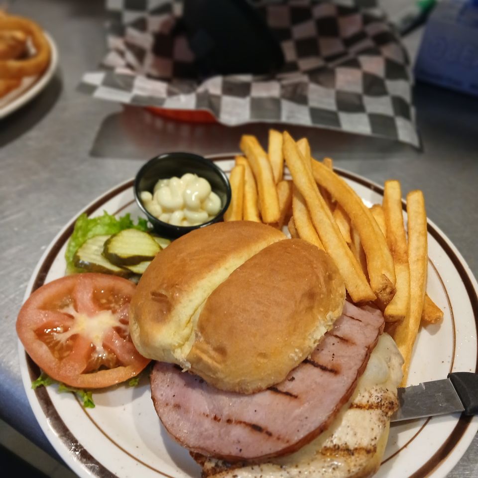 Ham and chicken sandwich