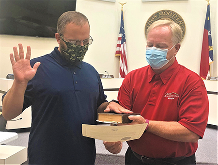 Darren graves swearing in photo