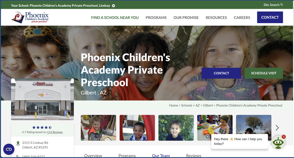 Phoenix children's academy   gilbert lindsay