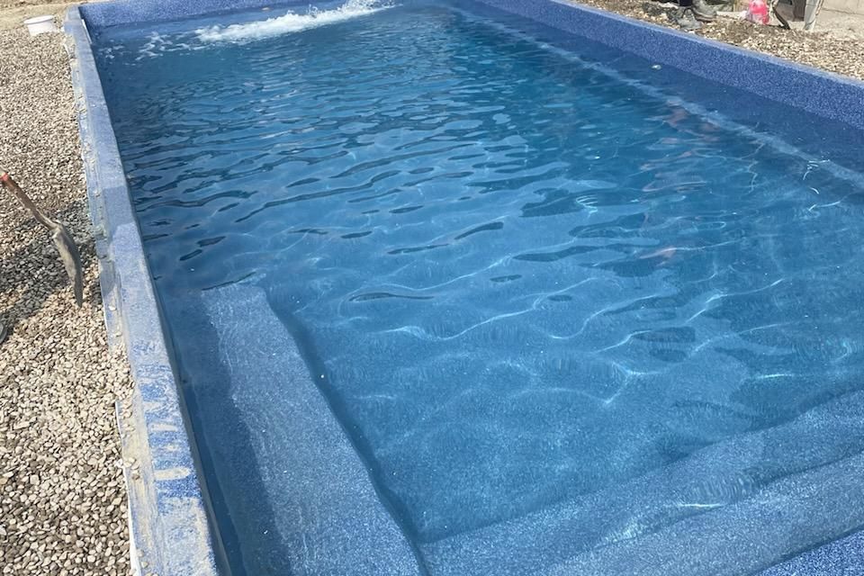 Fiberglass rectangle installed 