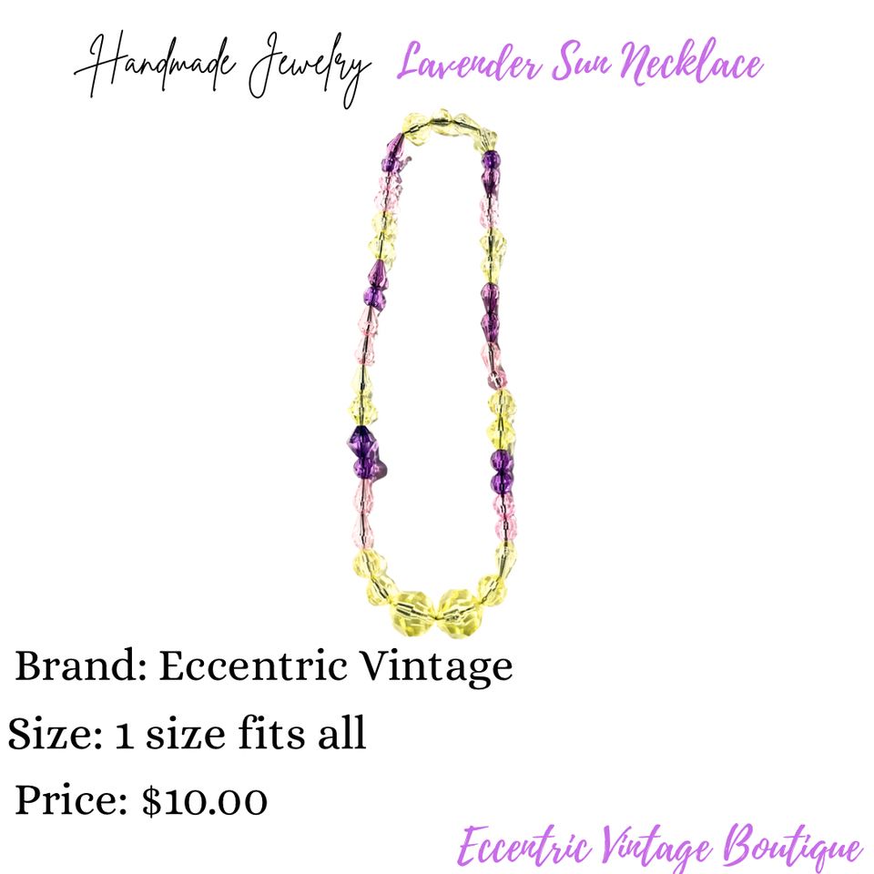 Lavender sun necklace