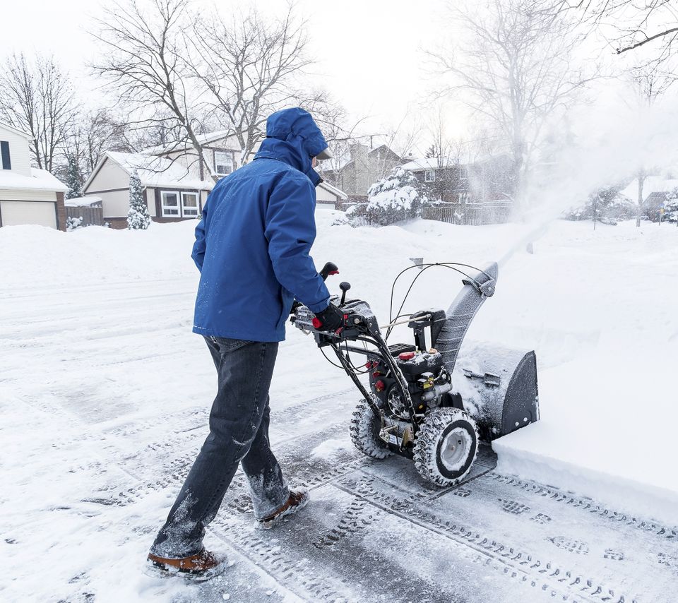 Using snowblower