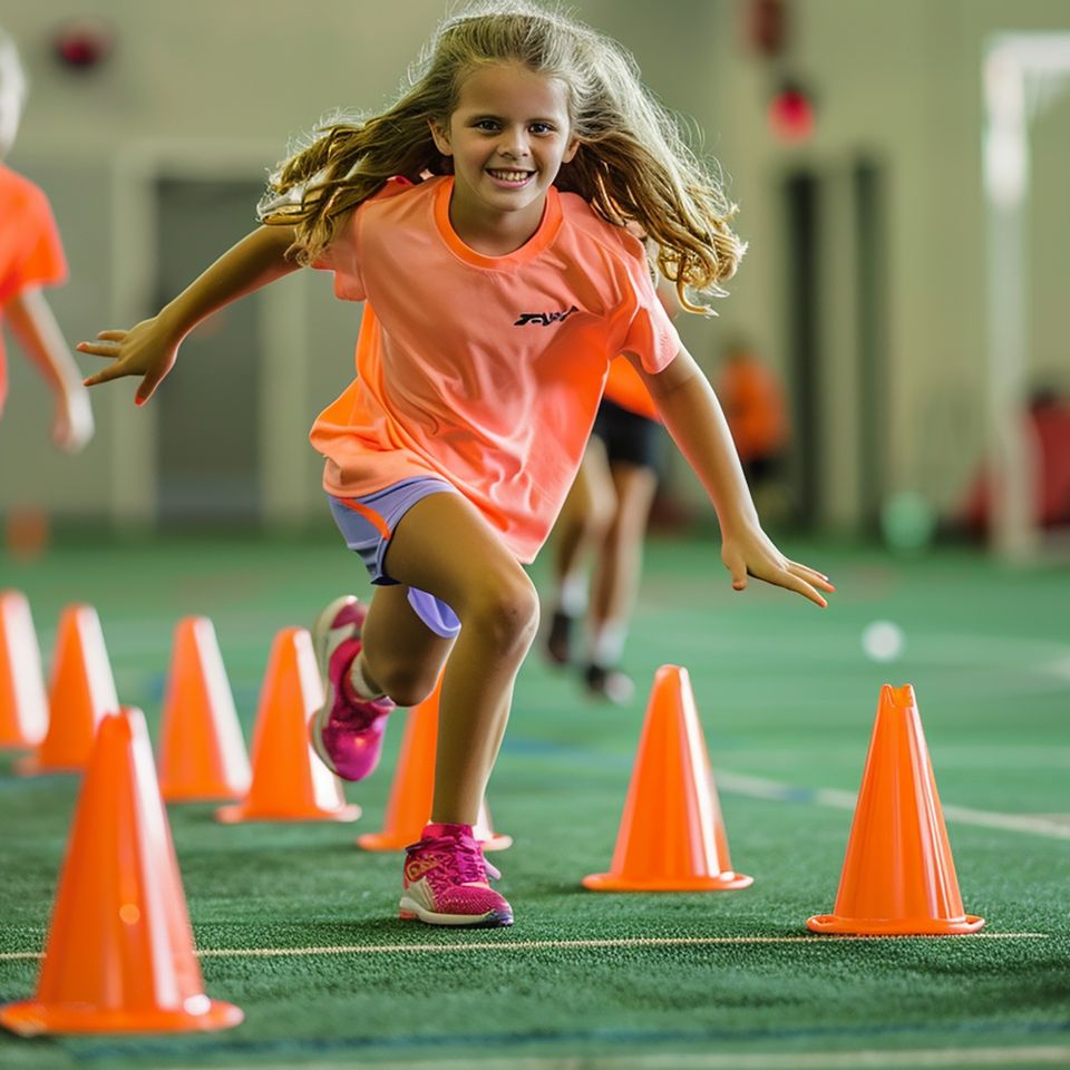 Photo agility cones girls