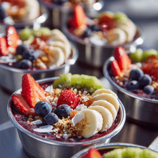 Jrod7290 a close up view of vibrant acai bowls arranged on a  64f833a7 0ccb 449c a4fd 3259d1aceb9b 2