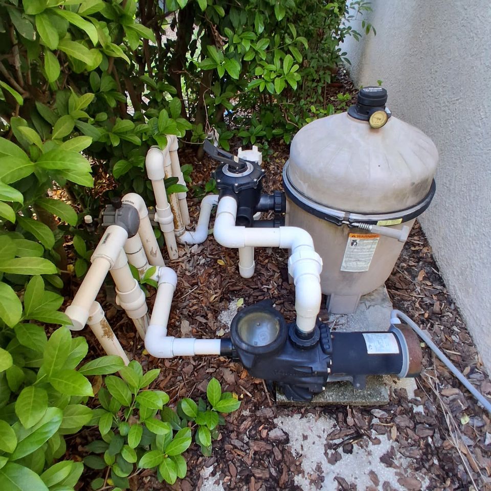 Before Pool Pump and Filtration System