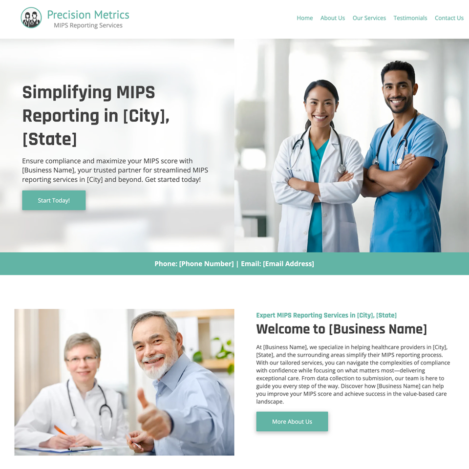 Mips reporting website design theme