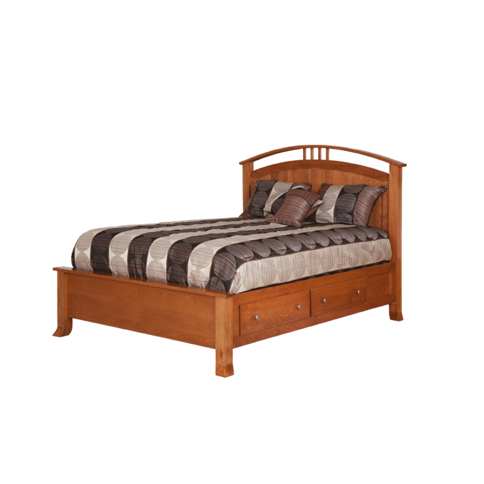 Crescent panel bed with drawer unit   702