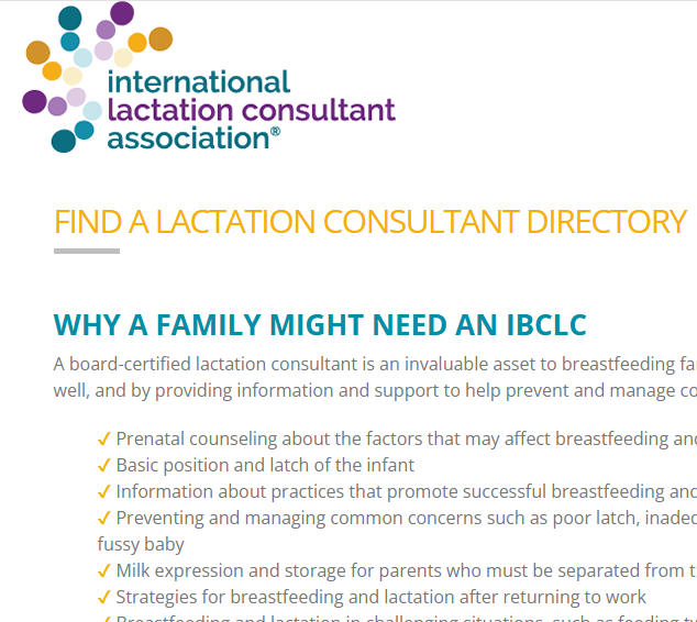 Find a lactation consultant