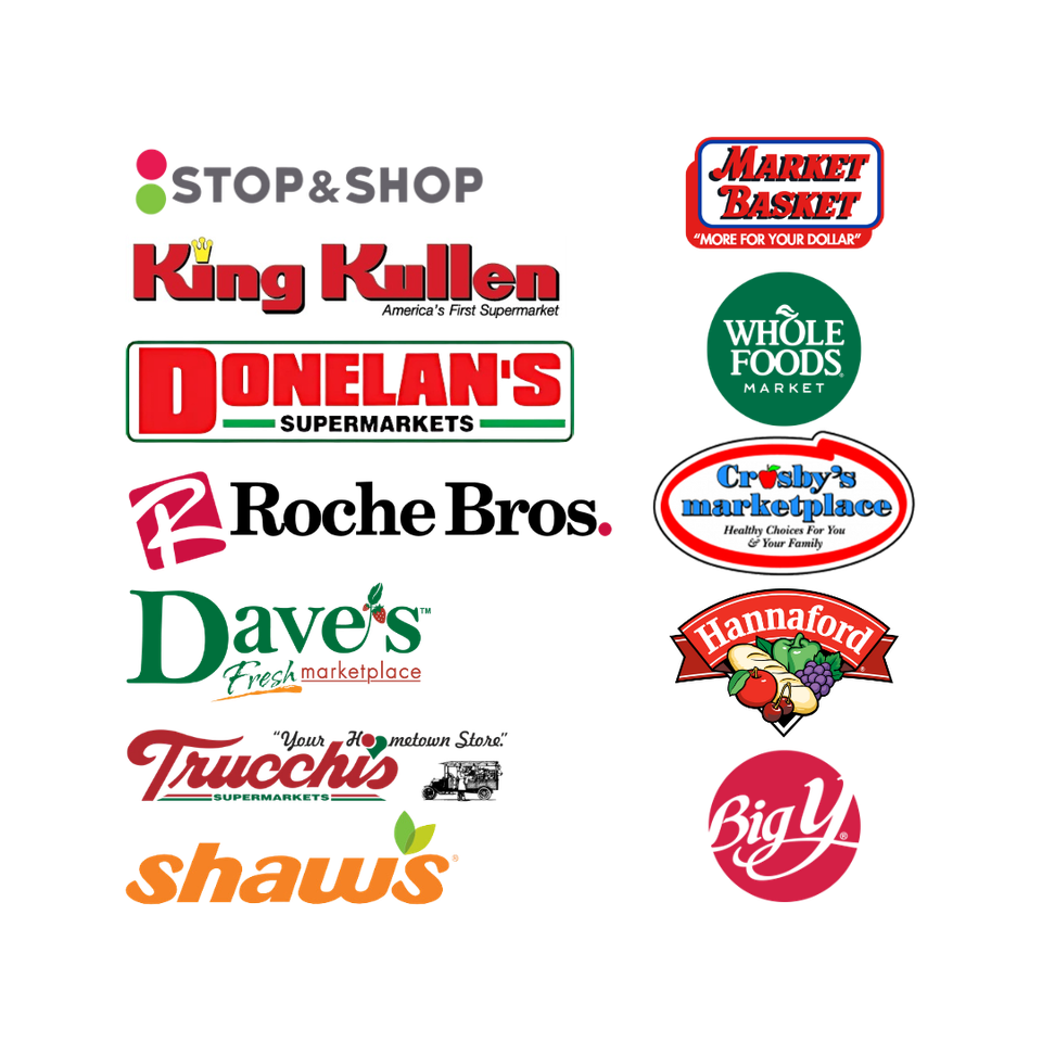 Store logos of where consumers can find Toni's Own Cookies near them