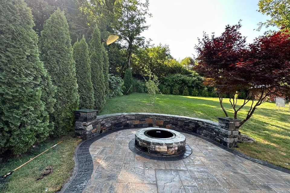 firepit and patio