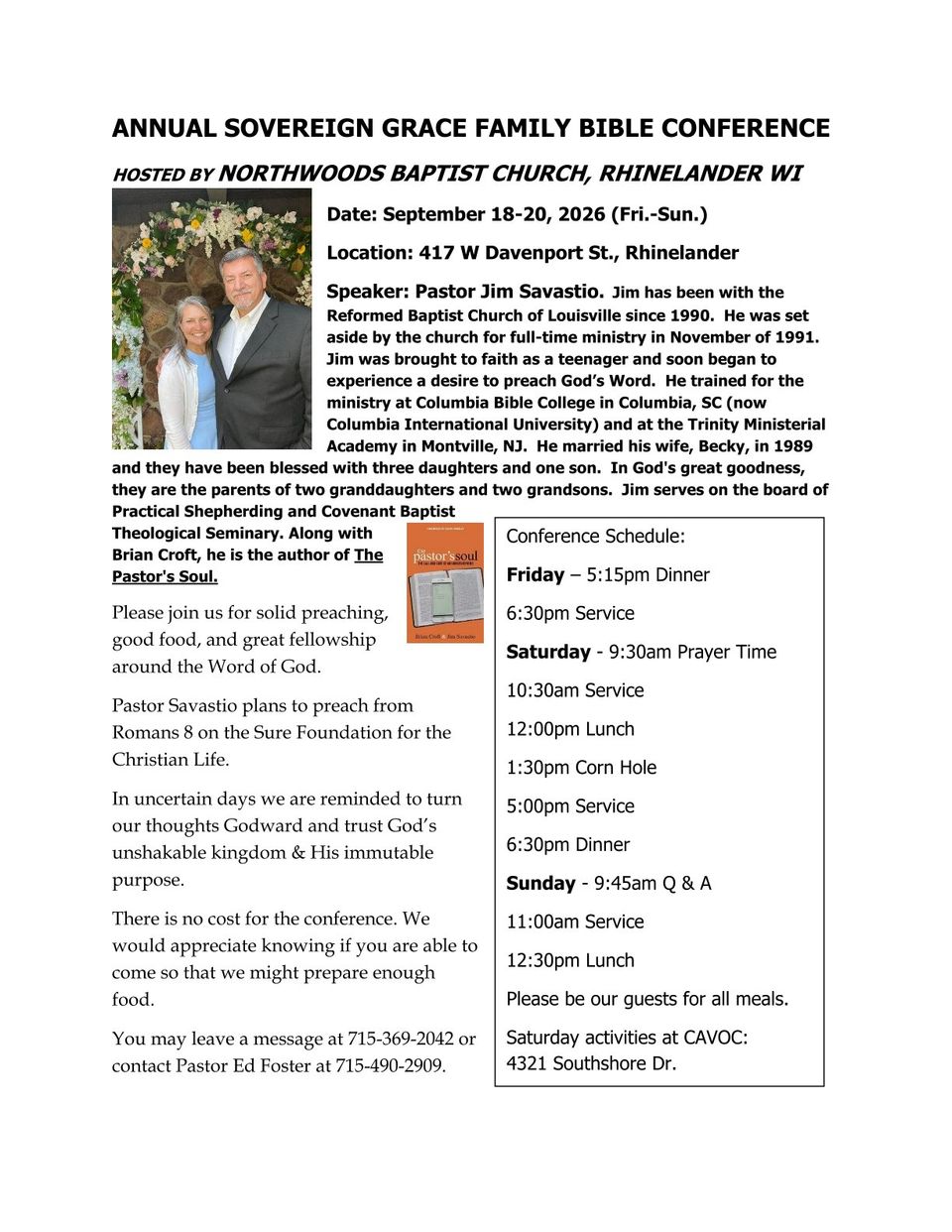 Annual sovereign grace family bible conference 2026 1
