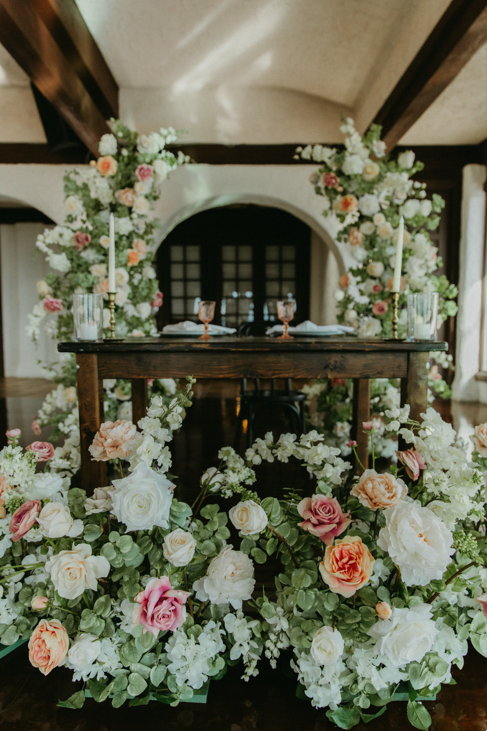 Sustainable floral arch for rent 