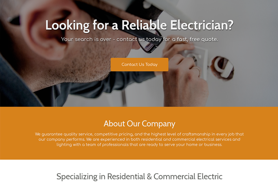 Electrician website theme original