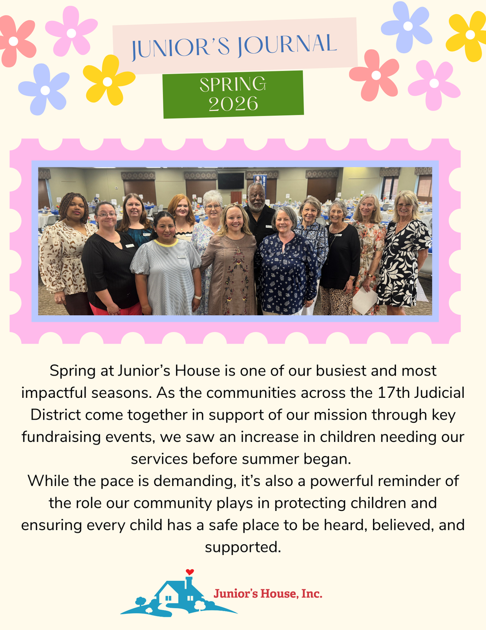Junior's journal spring newsletter 2026