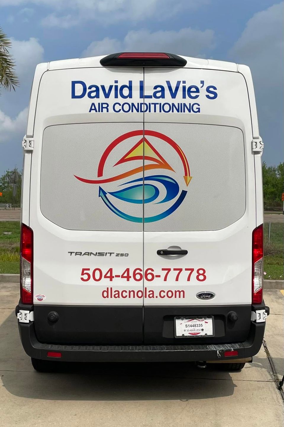 David lavie air conditioniing service van
