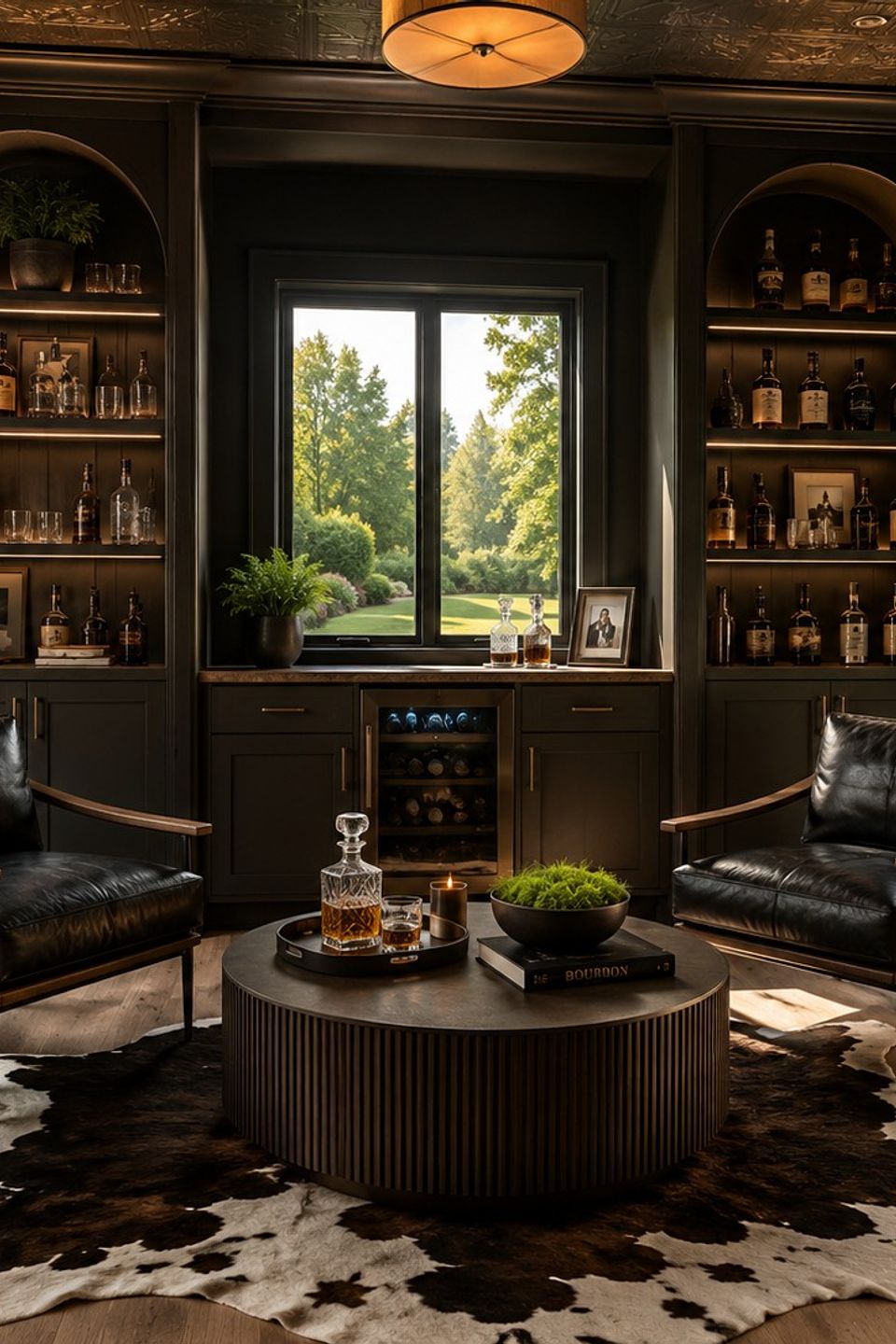 Custom bourbon room in Chagrin Falls whole home renovation