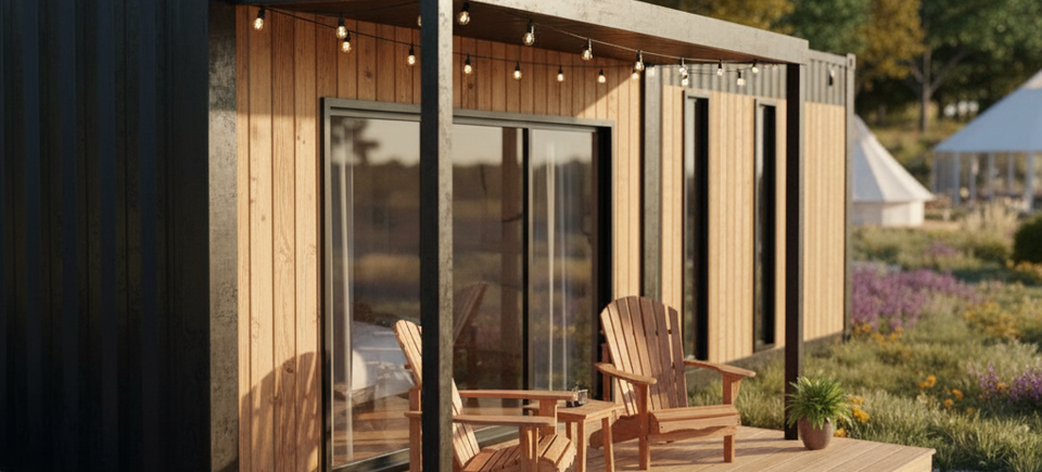 Tiny cabin exterior day view