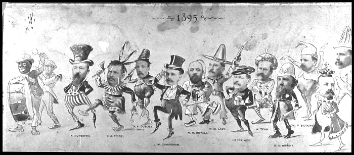 1895 post card cartoon image   all elves