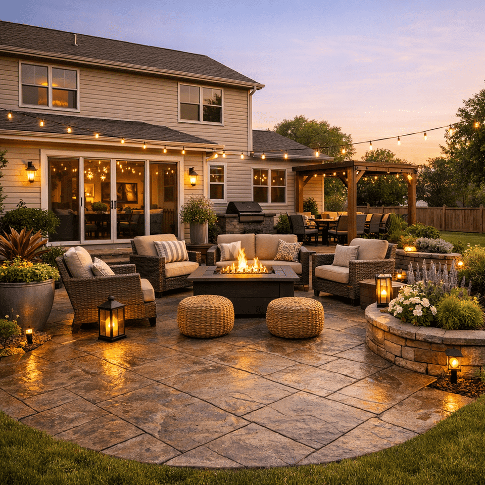 Concrete patio