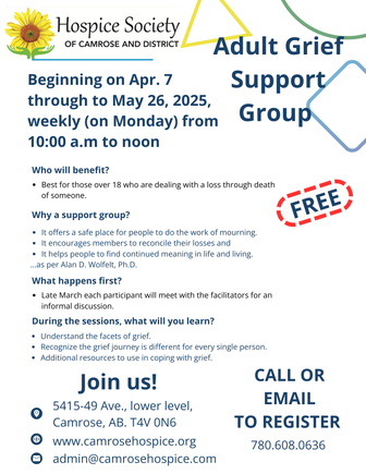 Adult support group apr 25
